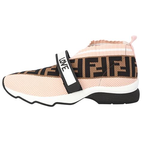 fendi rockoko sneakers pink|fendi rockoko ff knit sneakers.